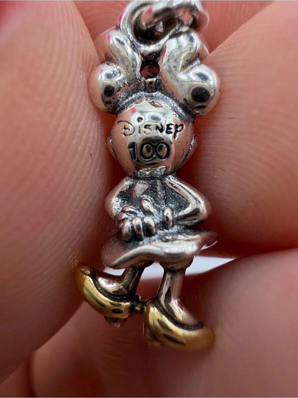 Pandora Disney 100 Minnie Mouse Dangle Charm ALE S925 G585